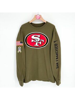 Nike San Francisco 49ers 2022 Salute To Service Long Sleeve T-Shirt Men's Large